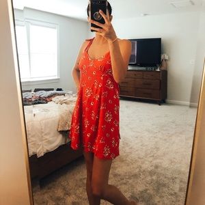 Bright red mini dress worn once!